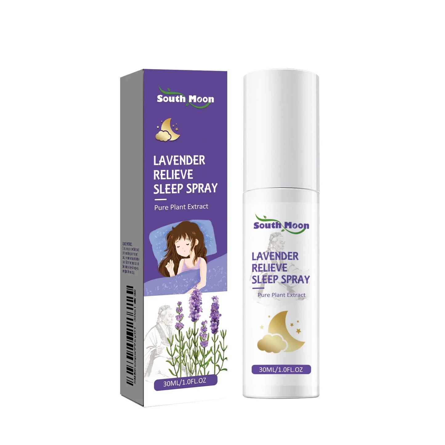 Lavender Sleep Spray Insomnia Therapy Pillow Mist Relieve Stress Effective Aromatherapy Improving Tired Sleep Essential Care Oil