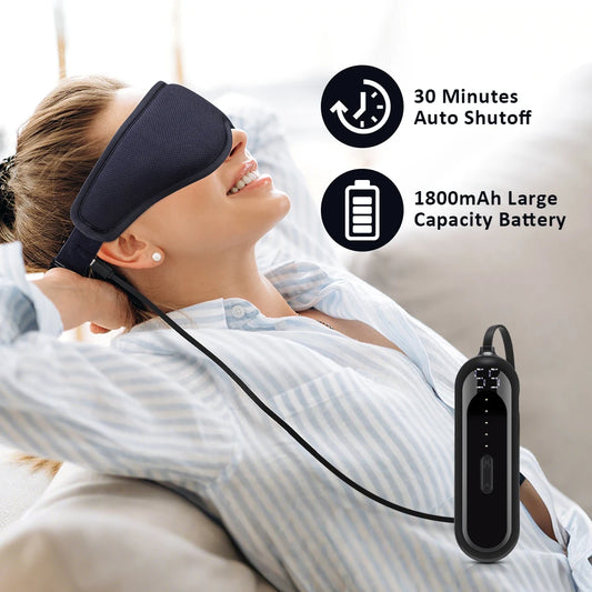 3D Steam Hot Compress and Massage Eye Mask Heated Eye Massager for Relieve Eye Strain Dark Circles Sleeping Mask Vibration
