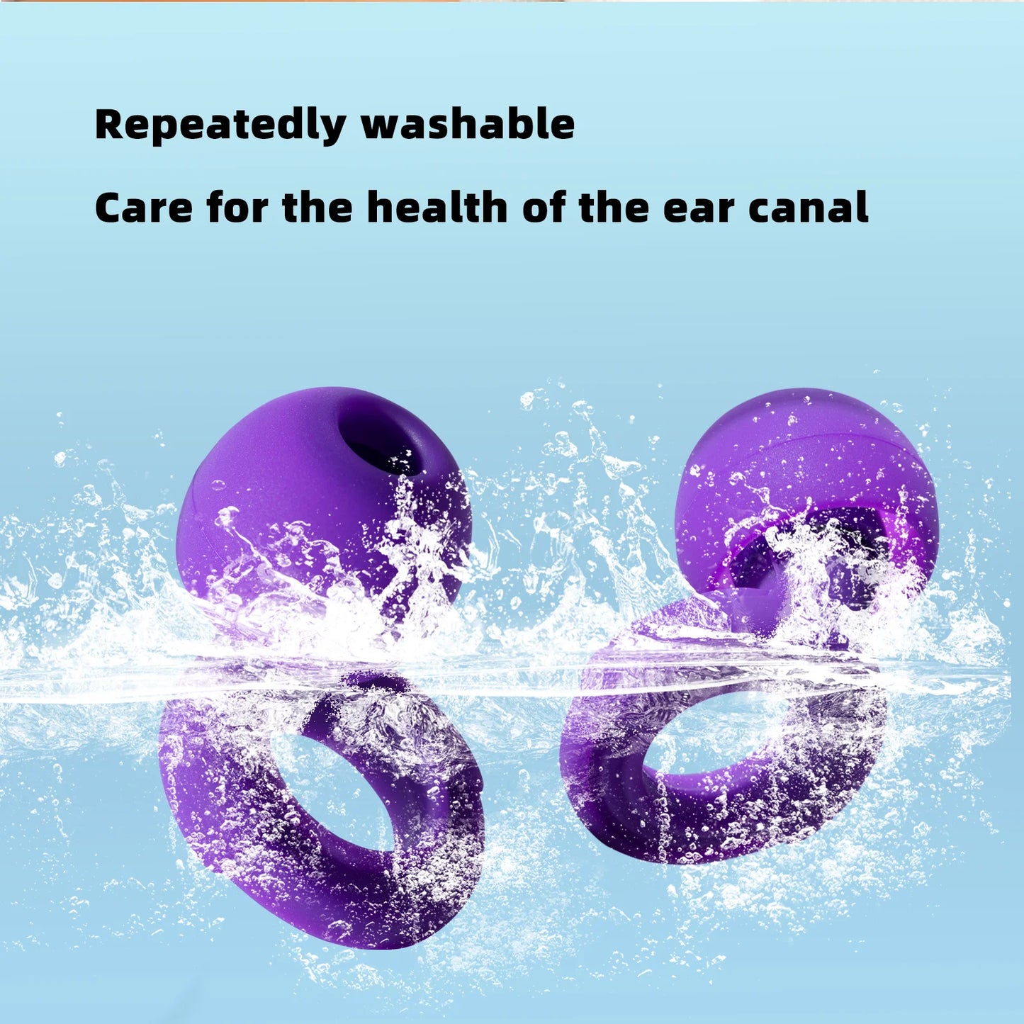 VitaSphere™ Loop Quiet — Silicone Noise Shield Ear Plugs for Sleep, Focus & Swimming