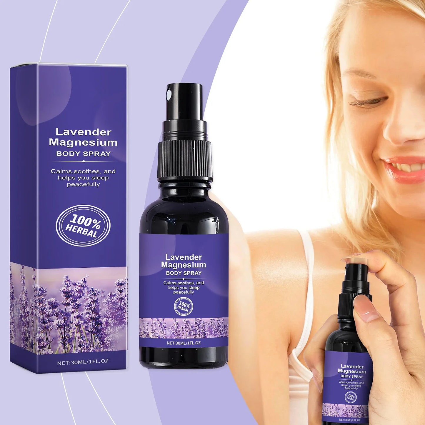 VitaSphere™ Deep Sleep Body Spray – Lavender Vanilla Aromatherapy Mist for Relax, Calm & Better Rest